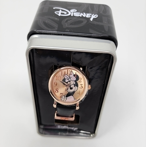 Disney Minnie‎ Mouse Ladies Girls Rose Gold Tone Watch